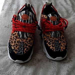 leopard print versace shoes